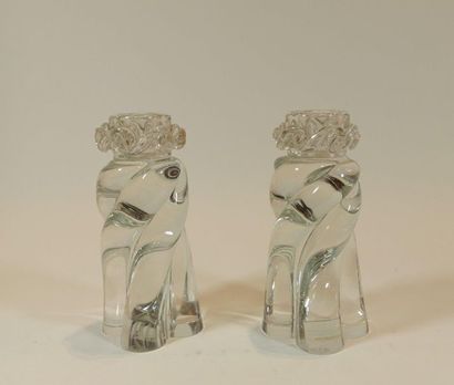 null BACCARAT

Pair of crystal candleholders model "Aladdin". 



Ht.: 16 cm