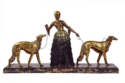 null Armand GODARD & REVEYROLIS (publisher)

Elegant with greyhounds. Proof in gilt...