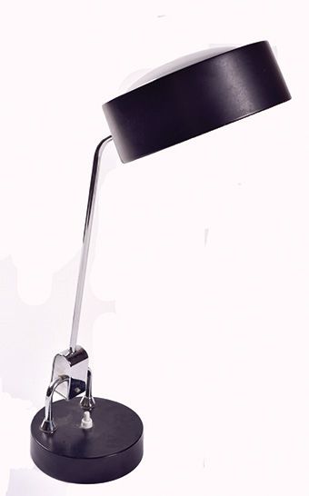 null JUMO

Table lamp with swivel arm in chromed tubular metal and black lacquered...