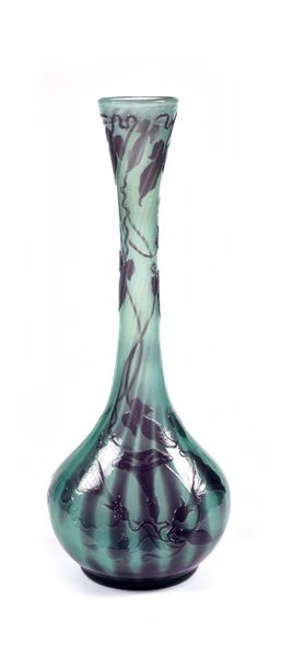 null Emile GALLE (1864-1904)

Vase with conical tubular neck on slightly swollen...