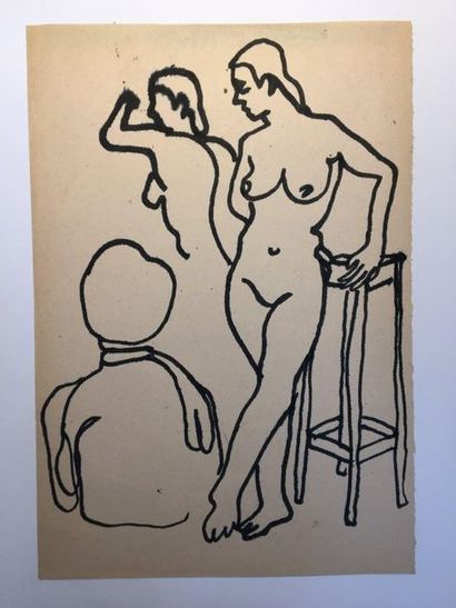 null LAM-DONG (1920-1987) 

autoportrait - nus féminins 

Quatre dessins, techniques...