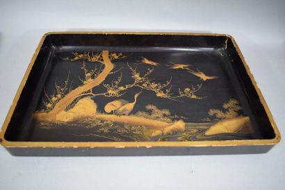 null JAPAN, MEIJI Period

Two lacquer trays with Hiramaki-e type decoration, showing...