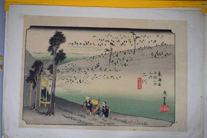 null JAPAN, 20th century

Set of Japanese prints after Hiroshige, oban format.

H....