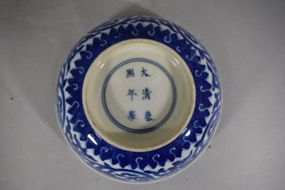null CHINA, 20th century

Porcelain bowl with flared rim decorated in blue with lotus...