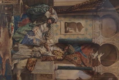 null VITALI E., XIX-XXe siècles

Deux femmes au harem

aquarelle gouachée, en bas...