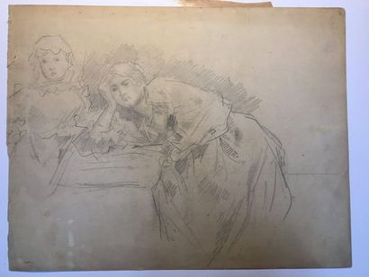 null JEANNIOT Pierre Georges (1848-1934)

Sewing 

Pencil drawing on paper 

back...