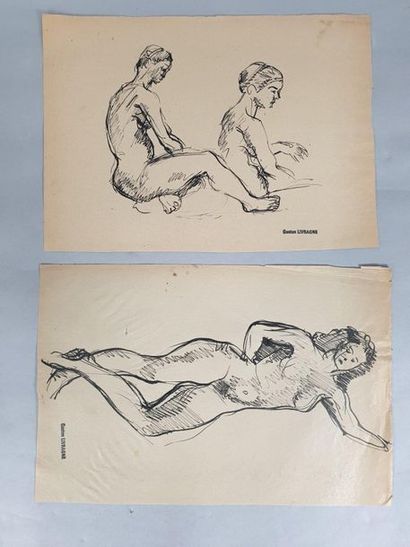 null Gaston BOOK (1900-1984)

Female and male nude studies 

Set of five works (ink...