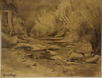 null MANGIN Marcel (1852-1915)

Ensemble de 4 dessins:



Bord de rivière, 

crayon...