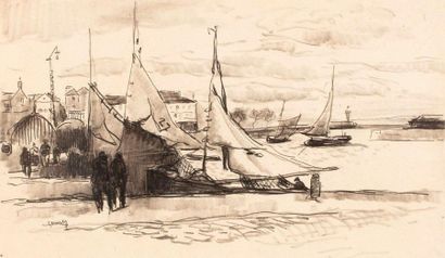 null Paul Élie GERNEZ, 1888-1948

Le port de Honfleur

fusain et estompe sur papier...