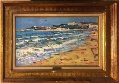 null AGOSTINI Max (1914-1997)
The beach,
oil on canvas,
signed lower right.
Dim....