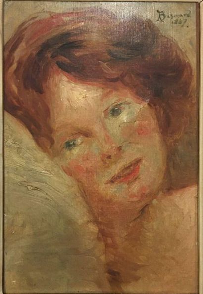 null BESNARD Albert, 1849-1934

Head of a young redheaded woman, 1887

oil on canvas

signed...