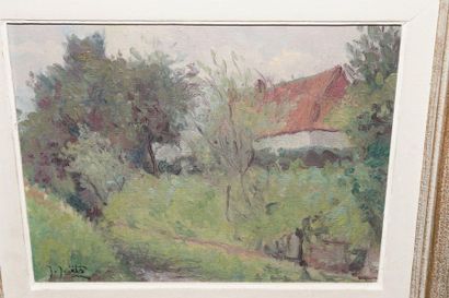 null JOËTS Jules, 1884-1959,

Maison Lahaye à Sergues,

huile sur toile, signée en...