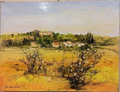 null JOUENNE Michel, né en 1933,

Chardons en Provence,

huile sur toile, signée...