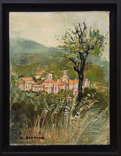 null JOUENNE Michel, né en 1933,

Village de Corse,

huile sur toile, signée en bas...