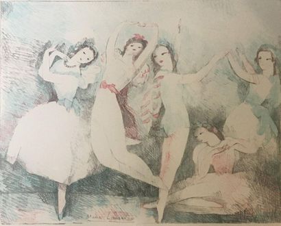 null LAURENCIN Marie (1883-1956) d'ap.

Cinq danseuses, 

tampon sec chalcographie...
