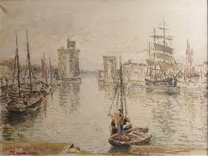 null LAVAL Fernand, 1886-1966,

Le port de La Rochelle,

huile sur toile (queques...