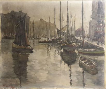 null LAVAL Fernand, 1886-1966,

Le port du Havre, Saint-François, 1932,

huile sur...