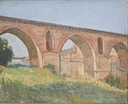 null ZEZZOS Georges (1883-1959) 

The bridge, Montauban

Oil on paper mounted on...