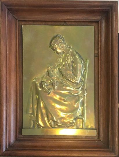 null CHARPENTIER Alexandre (1856-1909))

Mother breastfeeding her child

bronze bas-relief,...