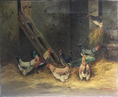 null JUDAVICS-PANETH Lasane (19th-20th century)

The henhouse

Oil on canvas, signed...