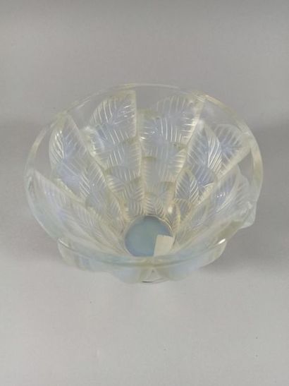 null LALIC Crystal 

Vase "Moissac". Pressed moulded opalescent white crystal print.

Signed...