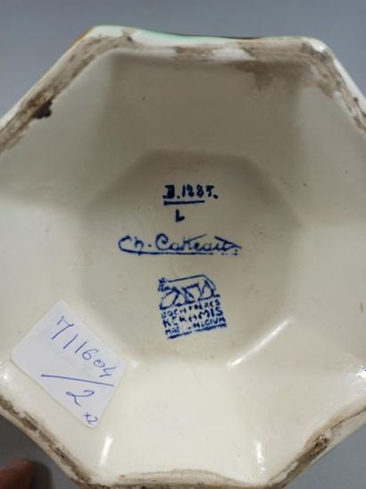 null Charles CATTEAU (1880-1956) & BOCH FRERES - KERAMIS 

Pair of ceramic vases...