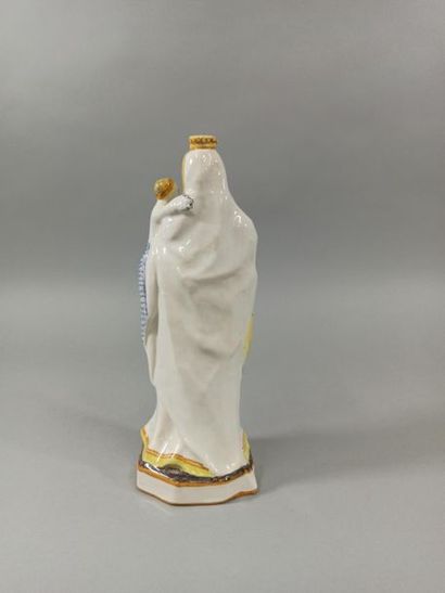 null NEVERS XVIIIth CENTURY.

Statuette of the Virgin and Child with polychrome decoration...