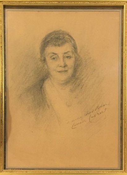 null Louise LAUVRUT 1874-c.1956

portrait de jeune femme, 

crayon, signé et dédicacé...
