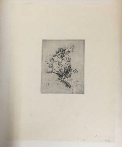 null ROPS Félicien, 1833-1898,

La poupée du satyre,

pointe sèche (insolation et...