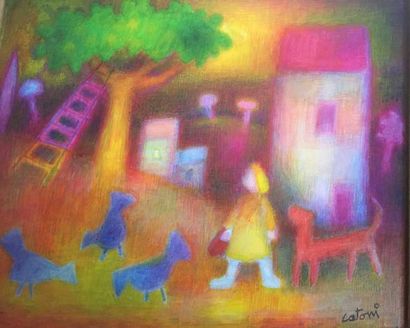 null CATONI Cato 1929-2018

The farm

Oil on canvas, signed lower right, countersigned...