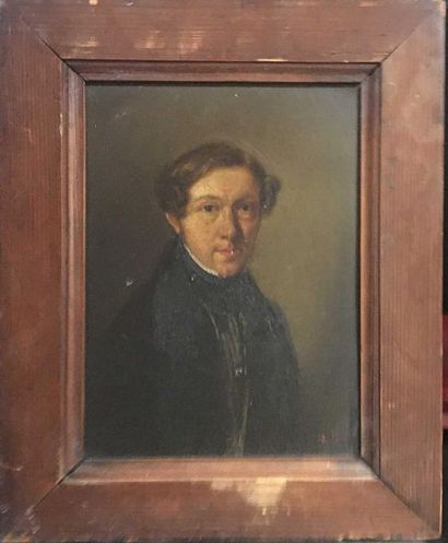 null FRENCH SCHOOL 19th century,

Portrait of a man, 1838, oil on panel (cracks and...