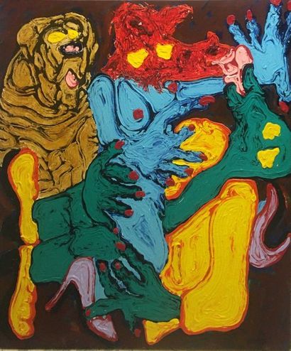 null NORTON Michael, né en 1953,

Sans titre, trio, juillet 1988,

peinture sur toile...