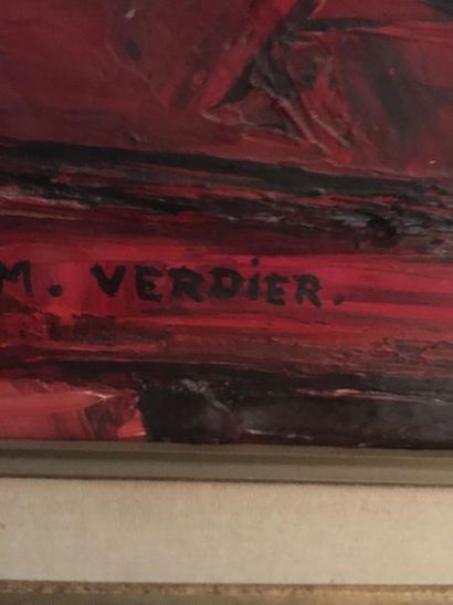 null VERDIER Maurice, 1919-2003
Chardons rouge
Huile sur toile, signée en bas à droite,...