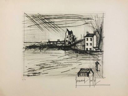 null BUFFET Bernard (1928-1999)

"Landscape and House"

Etching, numbered 20/95

38x50...