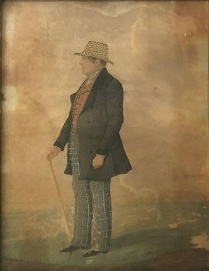 null ECOLE FRANCAISE (XIXe)

Portrait d'homme, 1819 

Aquarelle datée 1819 en bas...