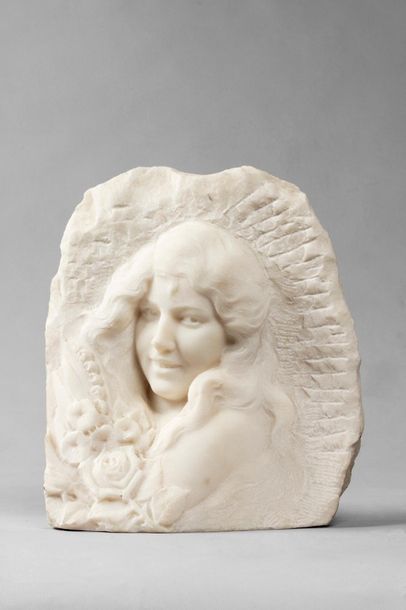 null SANTELLI Italo, 20th century

Smile at the flowers

white marble bas-relief

unsigned

Ht.:...