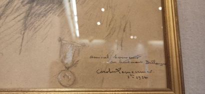 null ECOLE XXe siècle,

Portrait du lieutenant Bellanger,

huile sur panneau, signé...