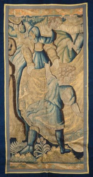null Tapestry fragment

"Page and lady in waiting holding a train."

wool and silk,...