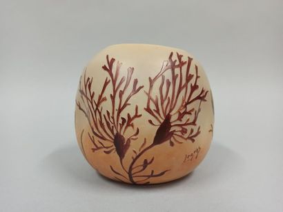 LEGRAS

Dented spherical vase (splinters,...