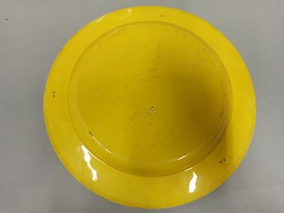 null MONTEREAU FACTORY

Six plates, five with a yellow background and one fine earthenware...