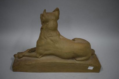 null VIRION Charles (1865-1946)

Lying dog, sandstone proof, signed on the terrace

Size:...