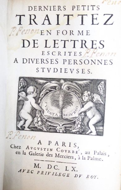 null LA MOTHE LE VAYER (François de). Derniers petits traittez en forme de lettresescrites...