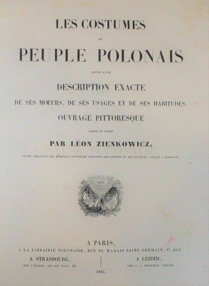 null ZIENKOWICZ (Léon). Les Costumes du peuple polonais. Paris, Librairie polonaise...