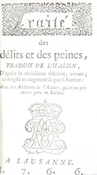 null BECCARIA (Cesare). Traité des délits et des peines, traduit de l'italien, d'après...