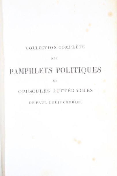 COURIER (Paul-Louis). Collection complète...