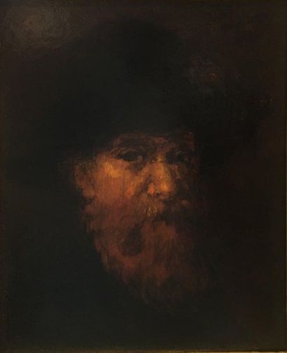 null MAURY François, 1861-1933,

Homme barbu au chapeau, 1907,

huile sur panneau...