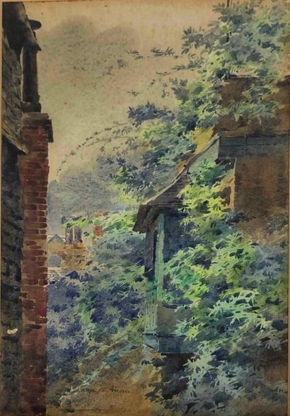 null ODIN Blanche, 1865-1957,

Bagnères-de-Bigorre,

aquarelle (insolation et rousseurs),...