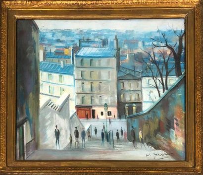 null ROCHAT Willy James, 1920-2004

Escalier à Montmartre,

pastel sur papier (légères...