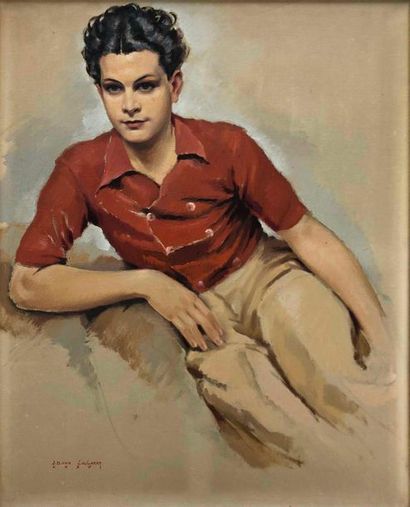 null VAN CAULAERT Jean Dominique, 1897-1979,portrait de l'acteur Pierre Ducornoy,...