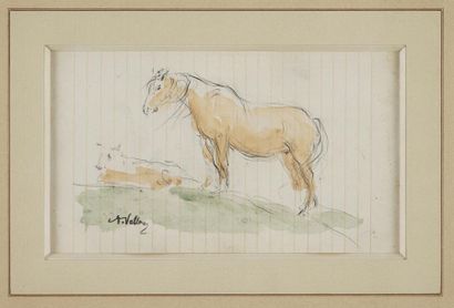 null VOLLON Antoine, 1833-1900

Cheval et vache - Deux vaches broutant - Poule

trois...